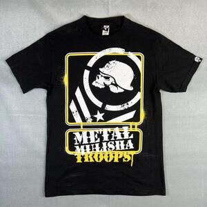 Metal Mulisha T Shirt Mens Small Black Troops Graphic Grunge Skull Vintage Y2K